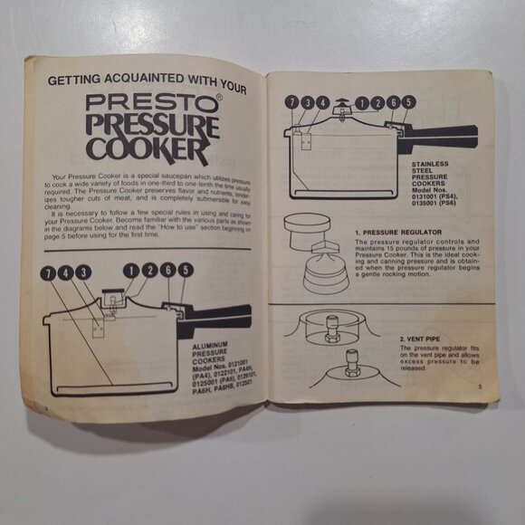 Presto Pressure Cooker Recipe Booklet Manual 1970s Vintage Instructions Meals - Picture 5 of 9